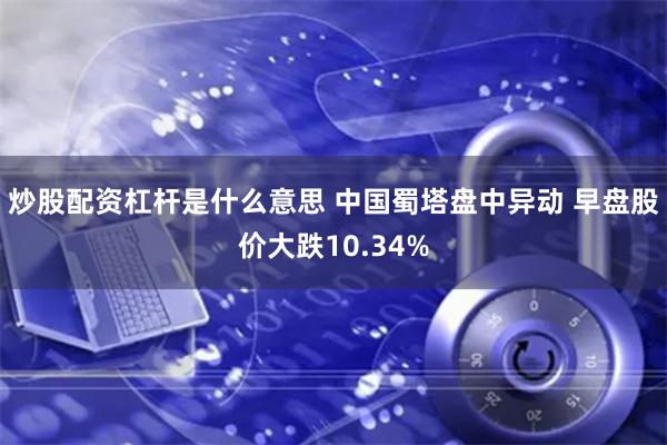 炒股配资杠杆是什么意思 中国蜀塔盘中异动 早盘股价大跌10.34%